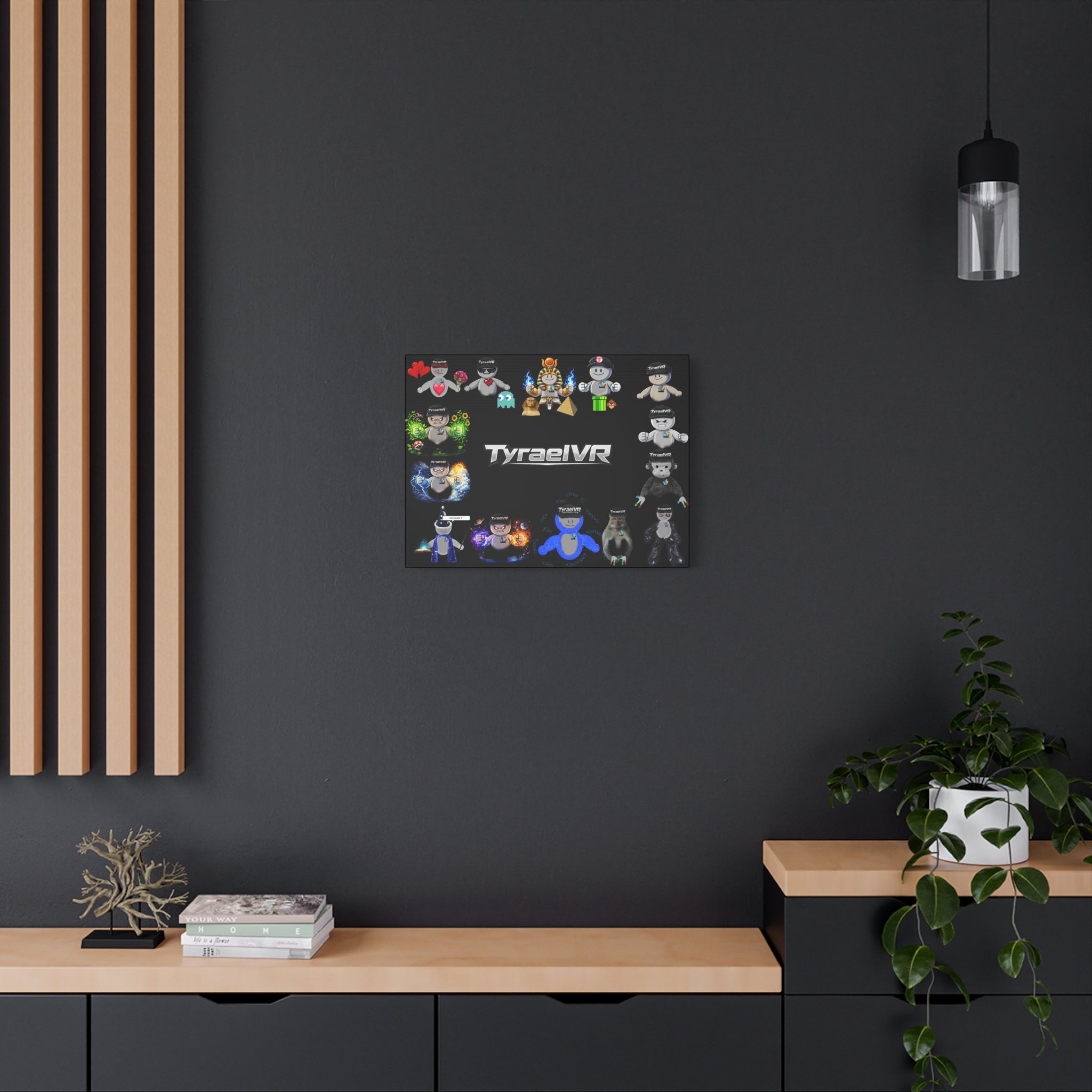 TyraelVR Gamer Mascot Canvas Print — Stretched Matte Wall Art