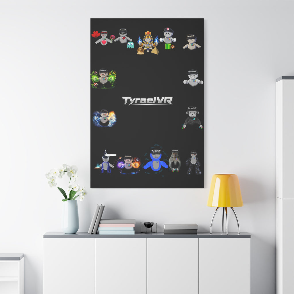 TyraelVR Gamer Mascot Canvas Print — Stretched Matte Wall Art