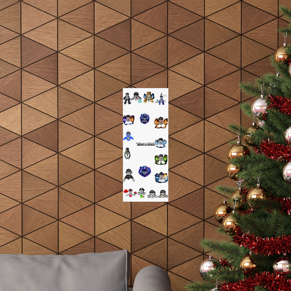 Tyrael VR Sticker Collage Matte Poster — Gamer Avatar Art Print