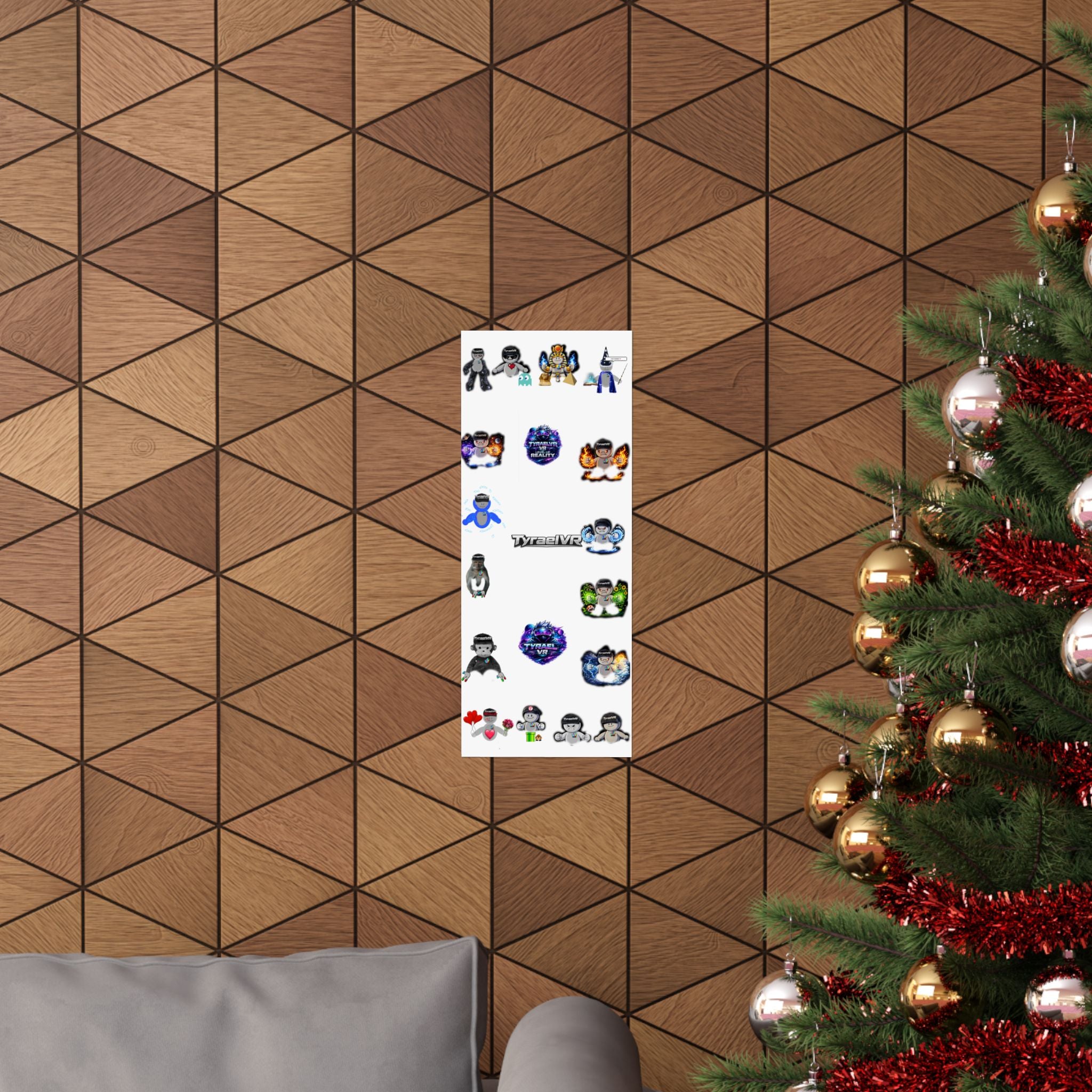 Tyrael VR Sticker Collage Matte Poster — Gamer Avatar Art Print