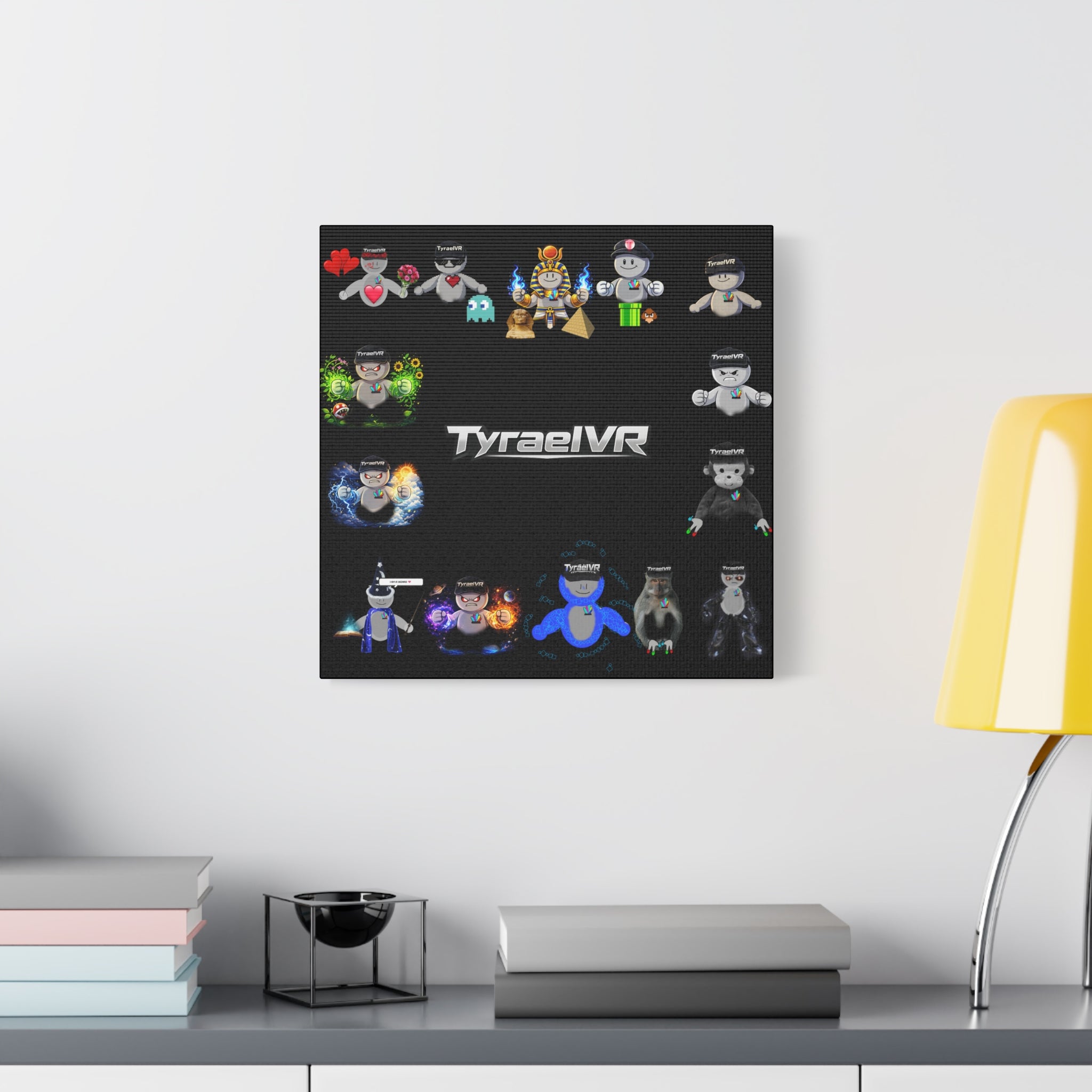 TyraelVR Gamer Mascot Canvas Print — Stretched Matte Wall Art